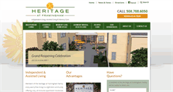 Desktop Screenshot of heritageassistedliving.org